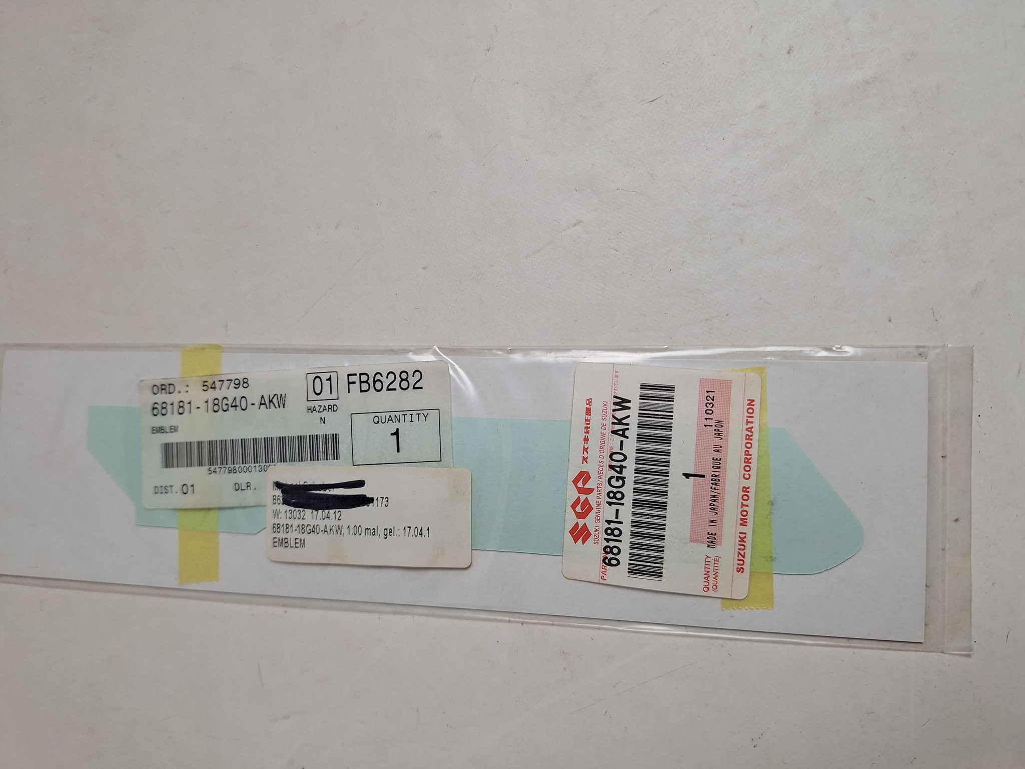 Picture of SUZUKI  EMBLEM  68181-18G40-AKW